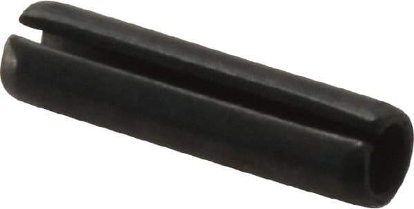 Value Collection - 6mm Diam x 24mm Long Slotted Spring Pin - Grade 1070-1080 Steel, Plain Finish - Apex Tool & Supply
