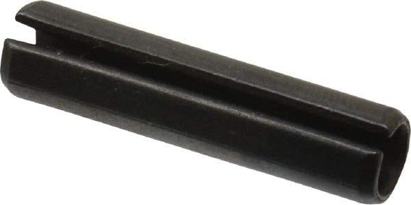 Value Collection - 6mm Diam x 26mm Long Slotted Spring Pin - Grade 1070-1080 Steel, Plain Finish - Apex Tool & Supply