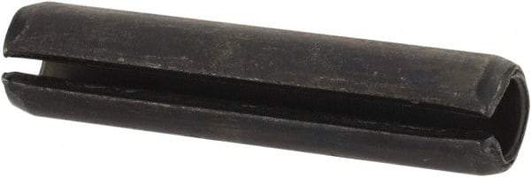 Value Collection - 6mm Diam x 28mm Long Slotted Spring Pin - Grade 1070-1080 Steel, Plain Finish - Apex Tool & Supply