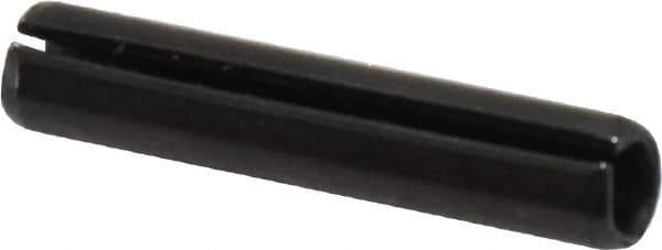 Value Collection - 6mm Diam x 30mm Long Slotted Spring Pin - Grade 1070-1080 Steel, Plain Finish - Apex Tool & Supply