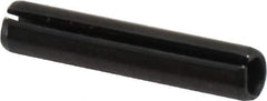 Value Collection - 6mm Diam x 30mm Long Slotted Spring Pin - Grade 1070-1080 Steel, Plain Finish - Apex Tool & Supply