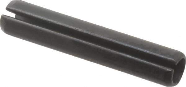Value Collection - 6mm Diam x 32mm Long Slotted Spring Pin - Grade 1070-1080 Steel, Plain Finish - Apex Tool & Supply