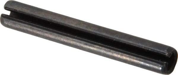 Value Collection - 6mm Diam x 40mm Long Slotted Spring Pin - Grade 1070-1080 Steel, Plain Finish - Apex Tool & Supply