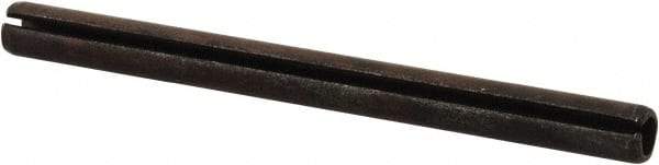 Value Collection - 6mm Diam x 75mm Long Slotted Spring Pin - Grade 1070-1080 Steel, Plain Finish - Apex Tool & Supply