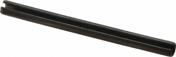 Value Collection - 6mm Diam x 80mm Long Slotted Spring Pin - Grade 1070-1080 Steel, Plain Finish - Apex Tool & Supply