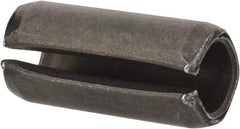 Value Collection - 8mm Diam x 18mm Long Slotted Spring Pin - Grade 1070-1080 Steel, Plain Finish - Apex Tool & Supply