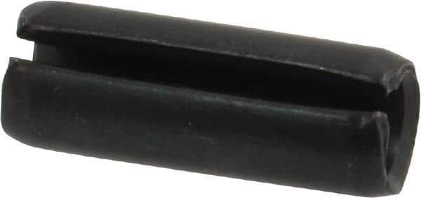 Value Collection - 8mm Diam x 22mm Long Slotted Spring Pin - Grade 1070-1080 Steel, Plain Finish - Apex Tool & Supply