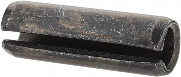 Value Collection - 8mm Diam x 24mm Long Slotted Spring Pin - Grade 1070-1080 Steel, Plain Finish - Apex Tool & Supply