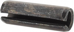 Value Collection - 8mm Diam x 24mm Long Slotted Spring Pin - Grade 1070-1080 Steel, Plain Finish - Apex Tool & Supply