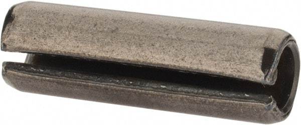 Value Collection - 8mm Diam x 26mm Long Slotted Spring Pin - Grade 1070-1080 Steel, Plain Finish - Apex Tool & Supply