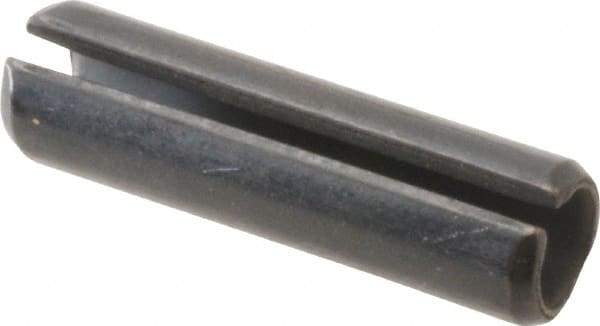 Value Collection - 8mm Diam x 30mm Long Slotted Spring Pin - Grade 1070-1080 Steel, Plain Finish - Apex Tool & Supply
