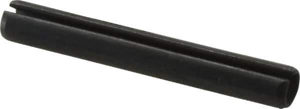 Value Collection - 8mm Diam x 60mm Long Slotted Spring Pin - Grade 1070-1080 Steel, Plain Finish - Apex Tool & Supply