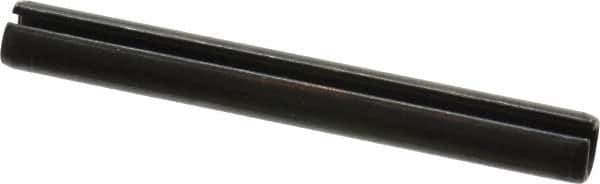 Value Collection - 8mm Diam x 70mm Long Slotted Spring Pin - Grade 1070-1080 Steel, Plain Finish - Apex Tool & Supply