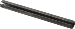 Value Collection - 8mm Diam x 80mm Long Slotted Spring Pin - Grade 1070-1080 Steel, Plain Finish - Apex Tool & Supply