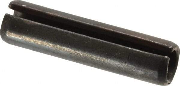 Value Collection - 10mm Diam x 40mm Long Slotted Spring Pin - Grade 1070-1080 Steel, Plain Finish - Apex Tool & Supply