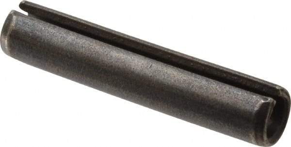 Value Collection - 10mm Diam x 50mm Long Slotted Spring Pin - Grade 1070-1080 Steel, Plain Finish - Apex Tool & Supply