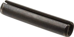 Value Collection - 10mm Diam x 50mm Long Slotted Spring Pin - Grade 1070-1080 Steel, Plain Finish - Apex Tool & Supply