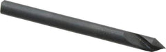 M.A. Ford - 1/8" Head Diam, 1/8" Shank Diam, 1 Flute 60° High Speed Steel Countersink - Bright Finish, 1-1/2" OAL, 0.03" Nose Diam, Single End, Straight Shank, Right Hand Cut - Apex Tool & Supply