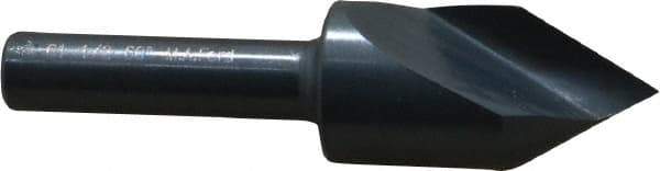 M.A. Ford - 1/2" Head Diam, 1/4" Shank Diam, 1 Flute 60° High Speed Steel Countersink - Bright Finish, 2" OAL, 0.06" Nose Diam, Single End, Straight Shank, Right Hand Cut - Apex Tool & Supply