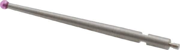 SPI - 2mm Ball Diam, Ruby, Ball Test Indicator Contact Point - 1-7/16" Contact Point Length, Use with Brown & Sharpe Test Indicators - Apex Tool & Supply