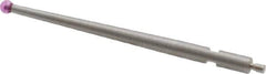 SPI - 2mm Ball Diam, Ruby, Ball Test Indicator Contact Point - 1-7/16" Contact Point Length, Use with Brown & Sharpe Test Indicators - Apex Tool & Supply