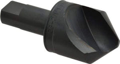 M.A. Ford - 1-1/2" Head Diam, 3/4" Shank Diam, 1 Flute 90° High Speed Steel Countersink - Bright Finish, 3-1/2" OAL, 1/4" Nose Diam, Single End, Straight Shank, Right Hand Cut - Apex Tool & Supply