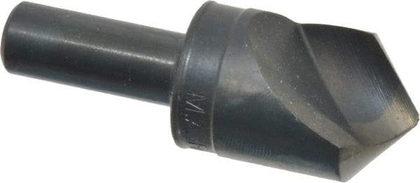 M.A. Ford - 1" Head Diam, 1/2" Shank Diam, 1 Flute 100° High Speed Steel Countersink - Bright Finish, 2-3/4" OAL, 0.12" Nose Diam, Single End, Straight Shank, Right Hand Cut - Apex Tool & Supply