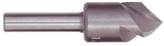M.A. Ford - 2" Head Diam, 3/4" Shank Diam, 3 Flute 60° High Speed Steel Countersink - Bright Finish, 4-1/4" OAL, 0.6" Nose Diam, Single End, Straight Shank, Right Hand Cut - Apex Tool & Supply