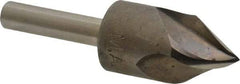 M.A. Ford - 5/8" Head Diam, 1/4" Shank Diam, 3 Flute 60° High Speed Steel Countersink - Bright Finish, 2-1/4" OAL, 0.19" Nose Diam, Single End, Straight Shank, Right Hand Cut - Apex Tool & Supply