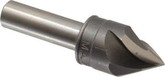 M.A. Ford - 7/8" Head Diam, 1/2" Shank Diam, 3 Flute 60° High Speed Steel Countersink - Bright Finish, 3" OAL, 0.26" Nose Diam, Single End, Straight Shank, Right Hand Cut - Apex Tool & Supply