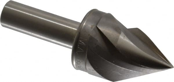 M.A. Ford - 1-1/8" Head Diam, 1/2" Shank Diam, 3 Flute 60° High Speed Steel Countersink - Apex Tool & Supply