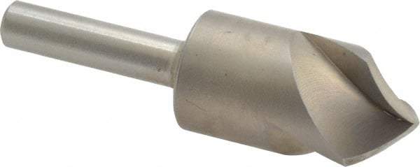 M.A. Ford - 5/8" Head Diam, 1/4" Shank Diam, 3 Flute 90° High Speed Steel Countersink - Bright Finish, 2-1/4" OAL, 0.19" Nose Diam, Single End, Straight Shank, Right Hand Cut - Apex Tool & Supply