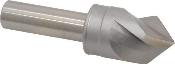 M.A. Ford - 7/8" Head Diam, 1/2" Shank Diam, 3 Flute 90° High Speed Steel Countersink - Bright Finish, 3" OAL, 0.26" Nose Diam, Single End, Straight Shank, Right Hand Cut - Apex Tool & Supply