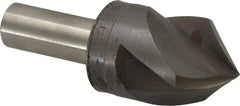 M.A. Ford - 1-1/8" Head Diam, 1/2" Shank Diam, 3 Flute 90° High Speed Steel Countersink - Bright Finish, 3-1/4" OAL, 0.34" Nose Diam, Single End, Straight Shank, Right Hand Cut - Apex Tool & Supply