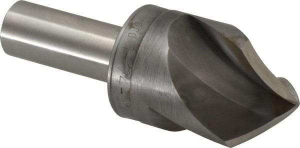 M.A. Ford - 1-1/4" Head Diam, 5/8" Shank Diam, 3 Flute 90° High Speed Steel Countersink - Bright Finish, 3-1/2" OAL, 0.38" Nose Diam, Single End, Straight Shank, Right Hand Cut - Apex Tool & Supply
