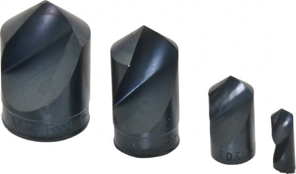 M.A. Ford - 4 Piece, 1/4 to 1" Head Diam, 100° Included Angle, Single End Countersink Set - Apex Tool & Supply