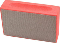 3M - Very Fine Grade, 74 Grit, Diamond Hand Pad - Red, 2-1/4" Wide x 3-3/4" Long, Coated - Apex Tool & Supply