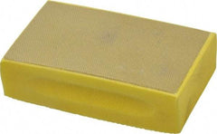 3M - Extra Fine Grade, 40 Grit, Diamond Hand Pad - Yellow, 2-1/4" Wide x 3-3/4" Long, Coated - Apex Tool & Supply