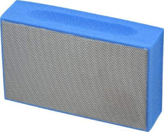3M - Super Fine Grade, 10 Grit, Diamond Hand Pad - Blue, 2-1/4" Wide x 3-3/4" Long, Coated - Apex Tool & Supply