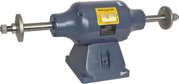 Baldor - 10" Wheel Diam x 1-1/4" Wheel Width, 1-1/2 hp Buffer - 7/8" Arbor Hole Diam, 1 Phase, 3,600 Max RPM, 115/230 Volts - Apex Tool & Supply