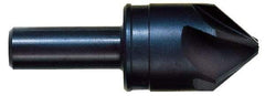 Hertel - 1-1/4" Head Diam, 3/4" Shank Diam, 6 Flute 90° High Speed Steel Countersink - 3-3/8" OAL, Straight Shank - Apex Tool & Supply
