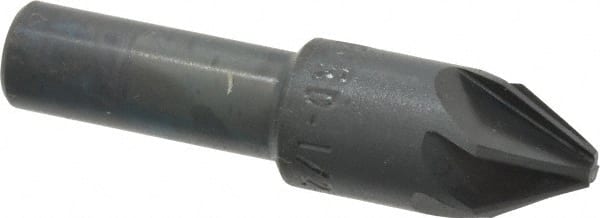 M.A. Ford - 1/2" Head Diam, 3/8" Shank Diam, 6 Flute 60° High Speed Steel Countersink - Apex Tool & Supply