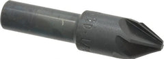 M.A. Ford - 1/2" Head Diam, 3/8" Shank Diam, 6 Flute 60° High Speed Steel Countersink - Apex Tool & Supply