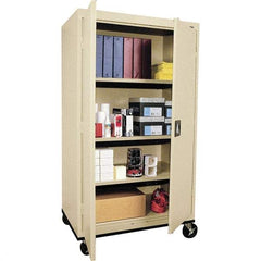 Sandusky Lee - 4 Shelf Mobile Cabinet - 36" Wide x 24" Deep x 66" High, Steel, Putty - Apex Tool & Supply