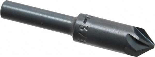 M.A. Ford - 3/8" Head Diam, 1/4" Shank Diam, 6 Flute 82° High Speed Steel Countersink - Apex Tool & Supply