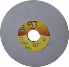 Norton - 7" Diam x 1-1/4" Hole x 1/4" Thick, L Hardness, 220 Grit Surface Grinding Wheel - Aluminum Oxide, Type 1, Very Fine Grade, 3,600 Max RPM, Vitrified Bond, No Recess - Apex Tool & Supply