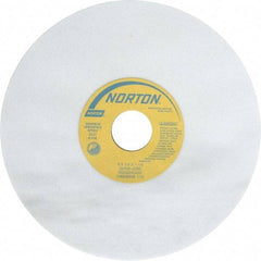 Norton - 8" Diam x 1-1/4" Hole x 1/4" Thick, J Hardness, 60 Grit Surface Grinding Wheel - Aluminum Oxide, Type 1, Medium Grade, 3,600 Max RPM, Vitrified Bond, No Recess - Apex Tool & Supply