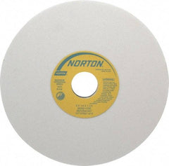 Norton - 8" Diam x 1-1/4" Hole x 1/4" Thick, I Hardness, 80 Grit Surface Grinding Wheel - Aluminum Oxide, Type 1, Medium Grade, 3,600 Max RPM, Vitrified Bond, No Recess - Apex Tool & Supply