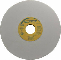 Norton - 8" Diam x 1-1/4" Hole x 1/4" Thick, J Hardness, 80 Grit Surface Grinding Wheel - Aluminum Oxide, Type 1, Medium Grade, 3,600 Max RPM, Vitrified Bond, No Recess - Apex Tool & Supply