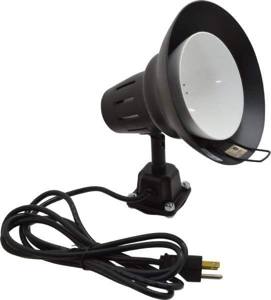 Electrix - Direct Mounted, Incandescent, Black, General Purpose Task Light - 100 Watt, 120 Volt, Nonmagnifying - Apex Tool & Supply